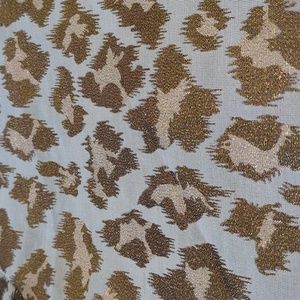 Cherokee | Metallic Animal Print Special Occasion Short Sleeve Top | S(6)